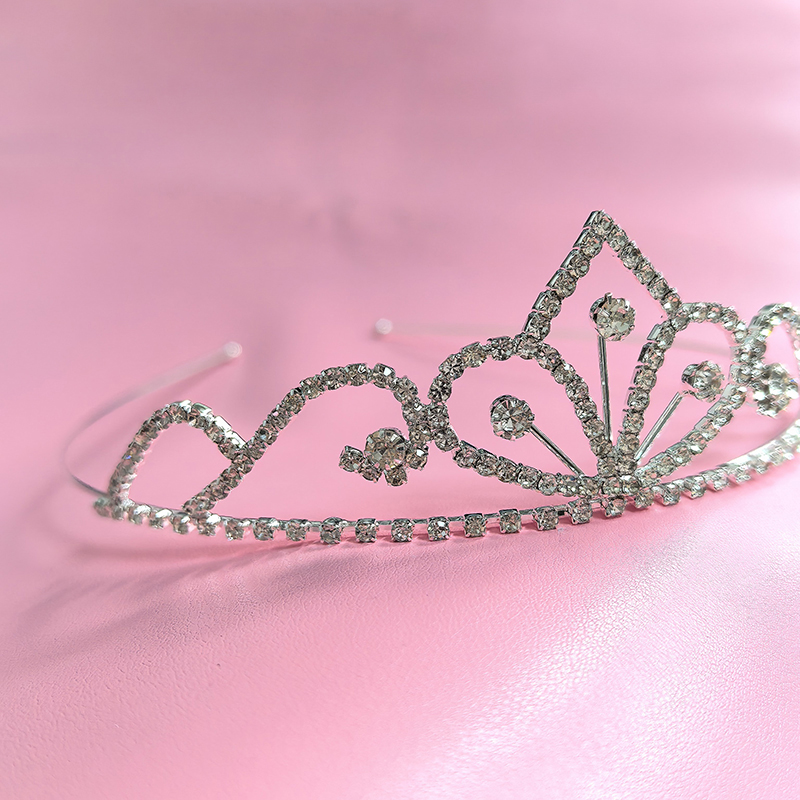 Tech Accessories For Women - Mahkota Pengantin Berlian Imitasi Warna Perak