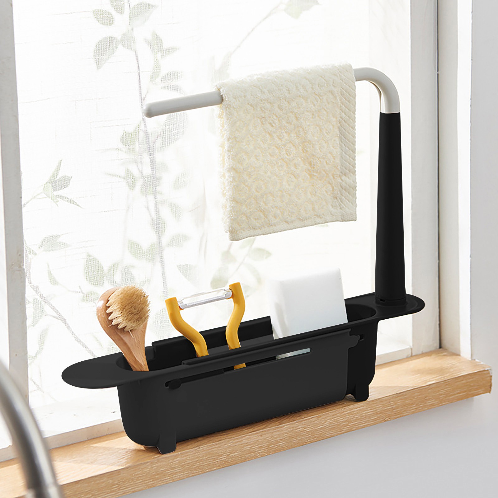 Tech Accessories Organizer - Elescopic rak pengering wastafel, penyusun dapur,