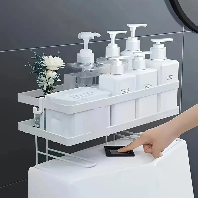 Tech Accessories Organizer - Rak Penyimpanan di Atas Toilet -
