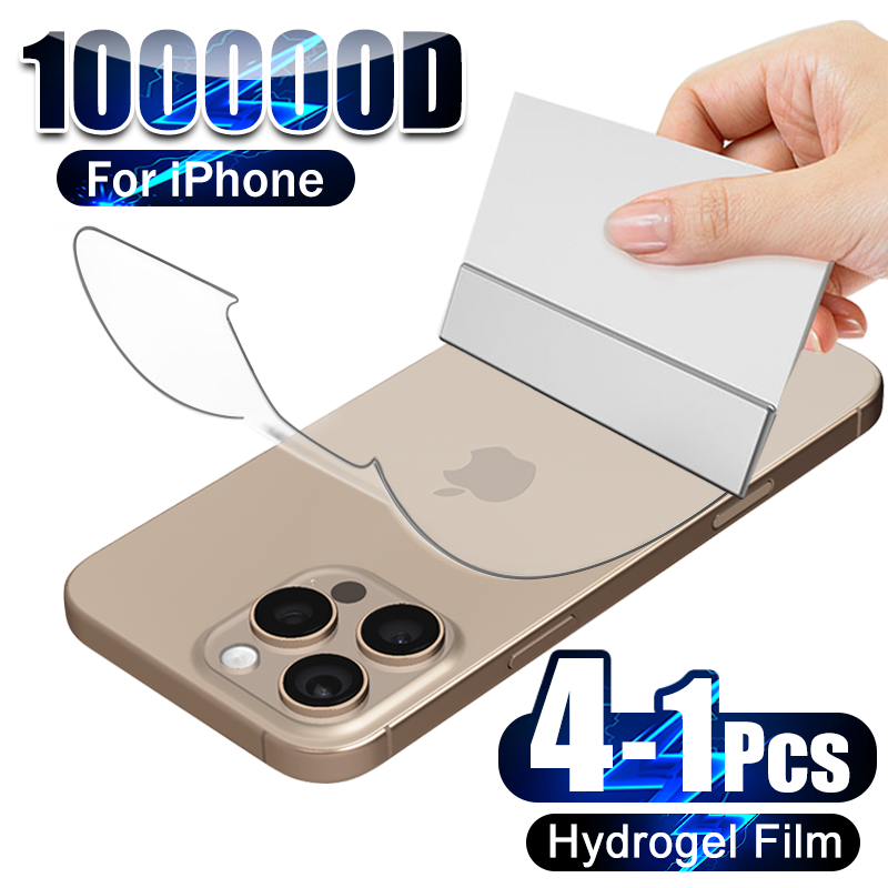 Tech Accessories Phone - 4-1 buah Film hidrogel belakang untuk