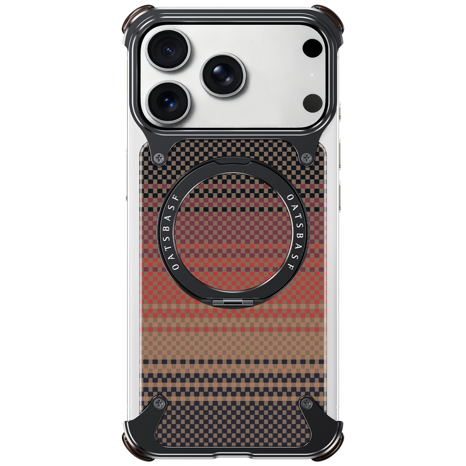 Phone Stand Aluminum - Casing Ponsel Bertekstur Serat Karbon Oatsbasf