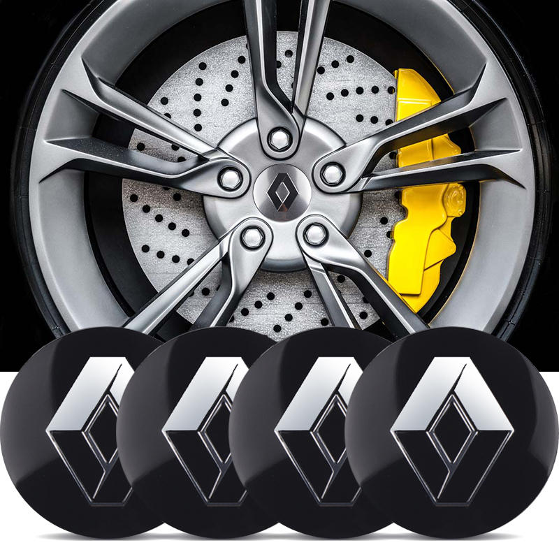 Tech Accessories Renault - 4pcs Stiker Penutup Tengah Roda Mobil