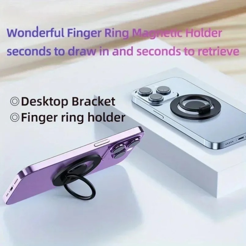 Phone Stand Aluminum - Penyangga Ponsel Magnetik Dua Sisi 360