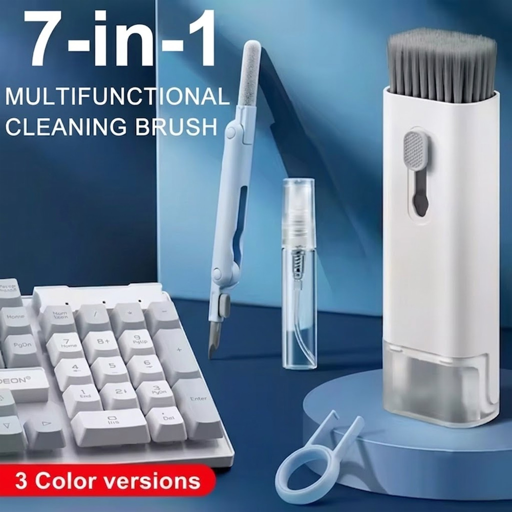 Screen Cleaner Spray - Kit Pembersih Keyboard 7-in-1 Pembersih Laptop