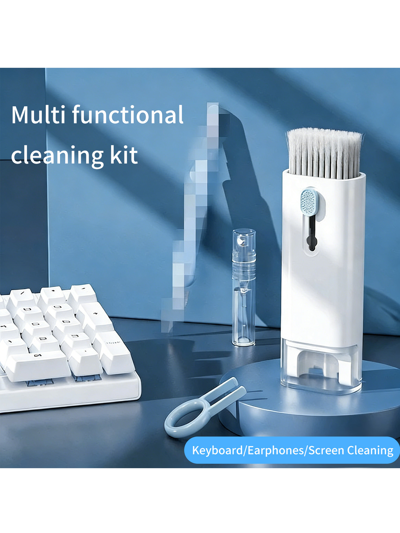 Screen Cleaner Spray - Set Sikat Pembersih Keyboard Komputer Multifungsi