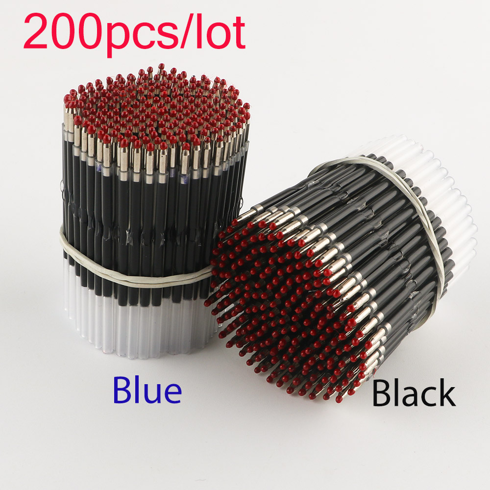 Tech Office Accessories - 200-2000 Buah/Lot Bolpoin Tinta Hitam/Biru untuk
