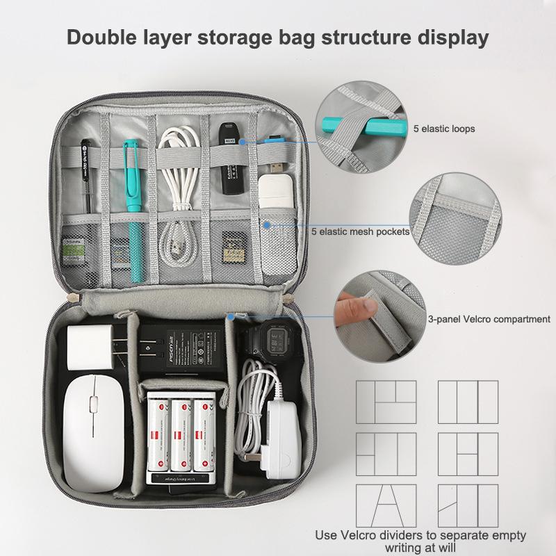 【Tas Penyimpanan Alat Cukur Ra - Tech Accessories Organizer ulasan dan harga