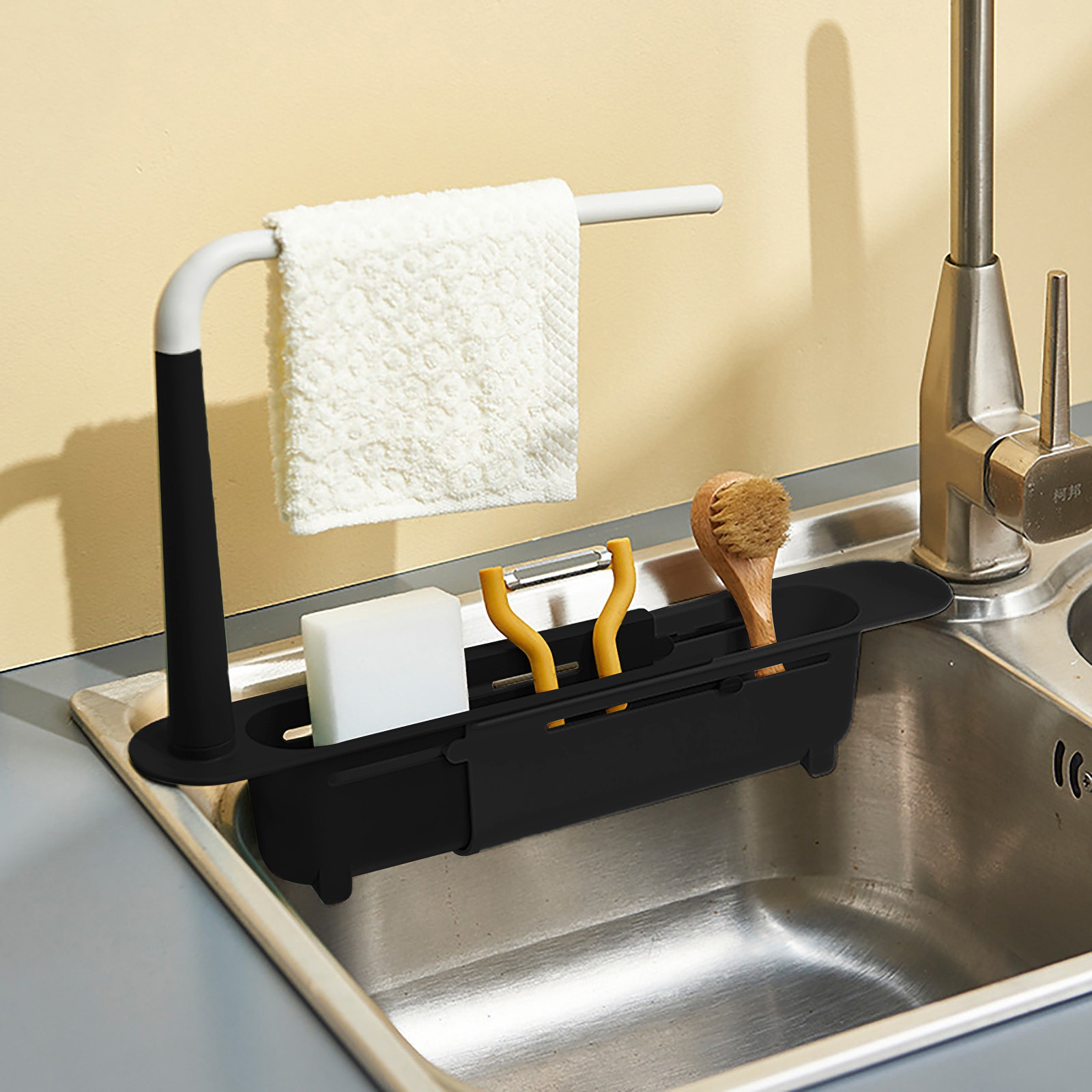 Elescopic rak pengering wastaf - Tech Accessories Organizer ulasan dan harga