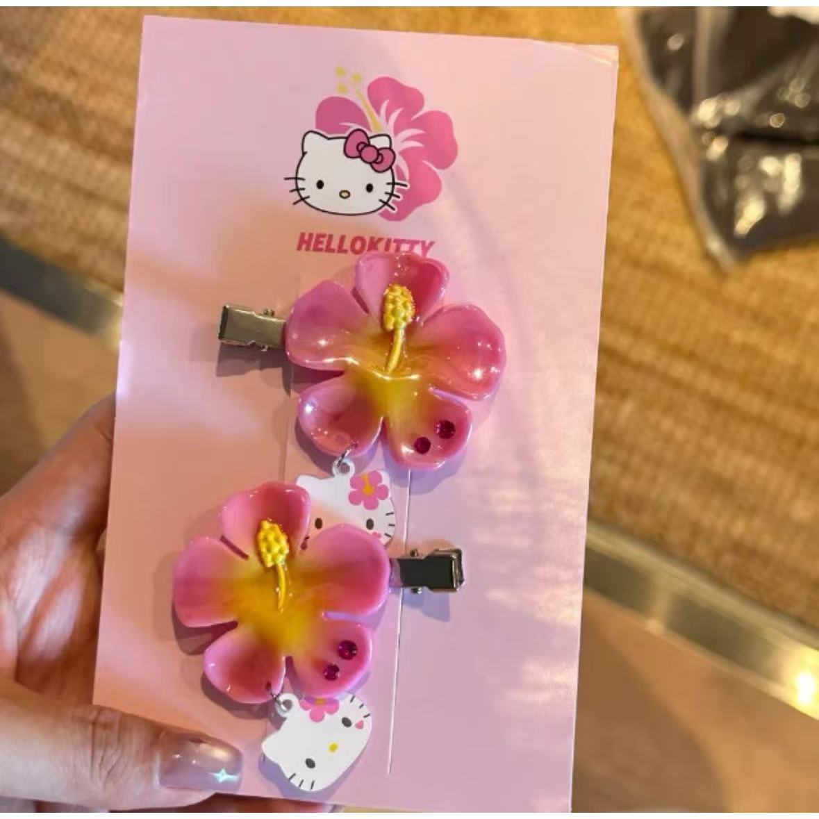 Set Jepit Rambut Bunga Hello K - Tech Accessories For Women ulasan dan harga