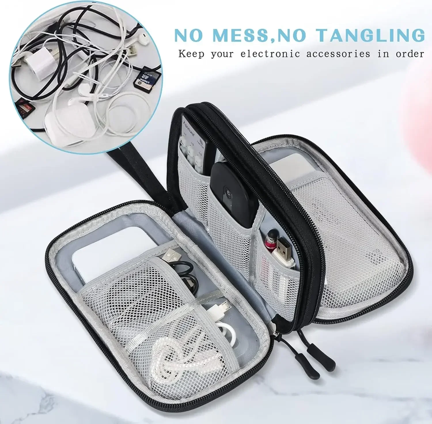 Tas Kabel Perjalanan Portabel, - Tech Accessories Organizer ulasan dan harga